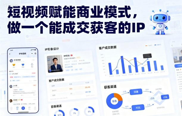 短视频赋能商业模式,做一个能成交获客的IP-摇钱述