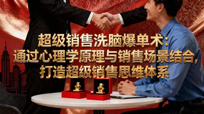 超级销售洗脑爆单术:通过心理学原理与销售场景结合,打造超级销售思维体系-摇钱述