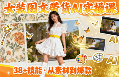 女装图文带货的AI实操课-摇钱述