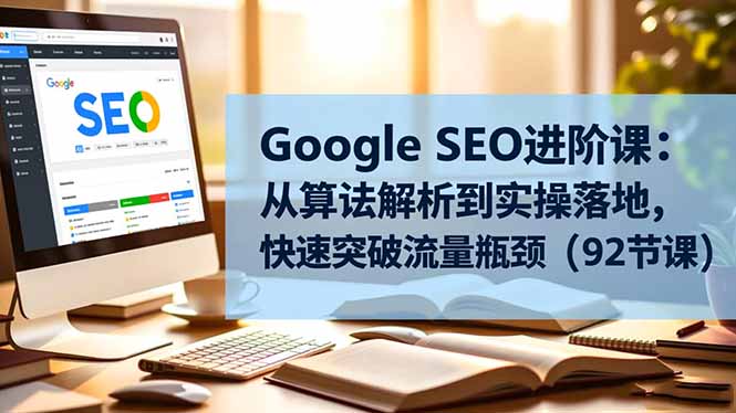 Google SEO进阶课：从算法解析到实操落地，快速突破流量瓶颈(92节课-摇钱述