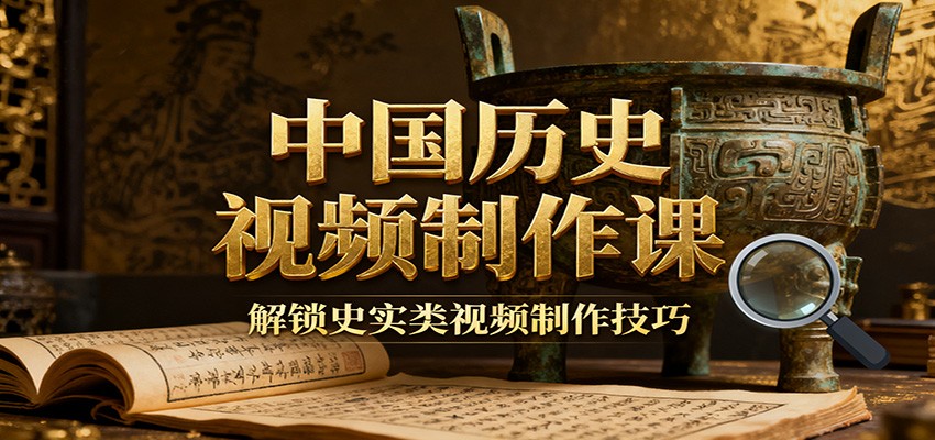 中国历史视频制作课：疆域地图集+参考文案+练习素材，解锁史实类视频制作技巧-摇钱述